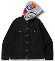 BAPE Shark Loose Fit Denim Jacket Unisex 1G20-140-004 BAPE Shark Loose Fit Denim Jacket Unisex 1G20-140-004