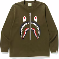 Bape Shark LS Tee Olive Bape Shark LS Tee Olive