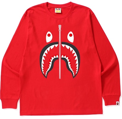 Camiseta Manga Larga Bape Shark Roja Buy Camiseta Manga Larga Bape Shark Roja