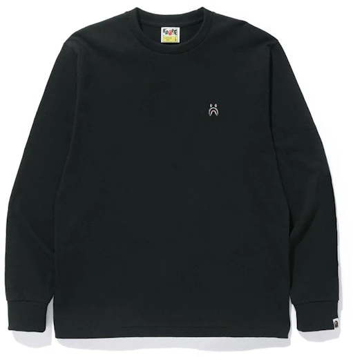 bape-shark-one-point-l-s-tee-black