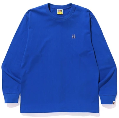 BAPE Shark One Point L/S Tee Biru Buy BAPE Shark One Point L/S Tee Biru