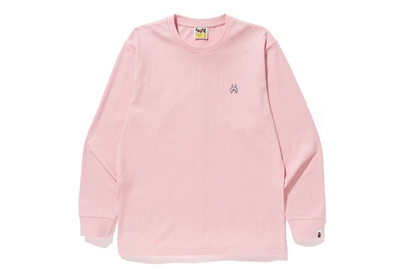 BAPE Shark One Point L/S Tee Pink
