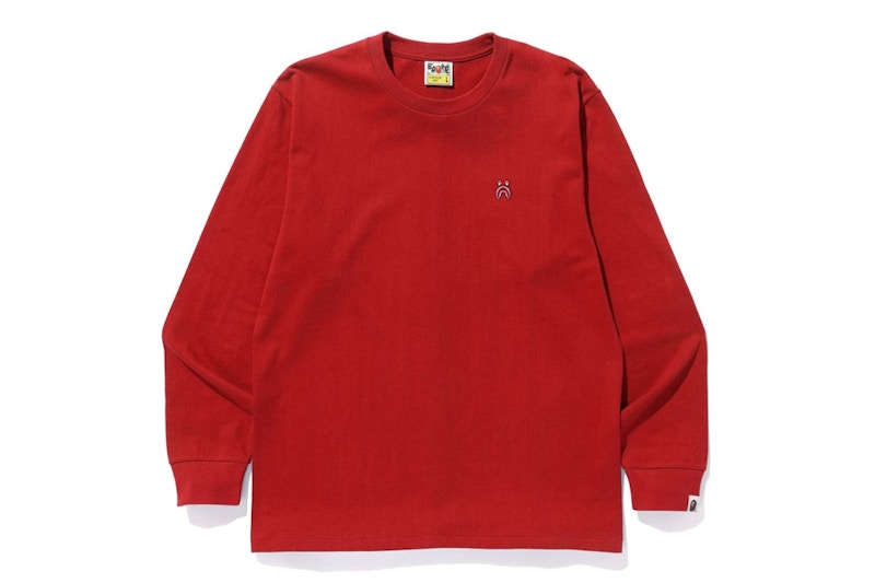 Buy BAPE Shark One Point L/S Tee Red