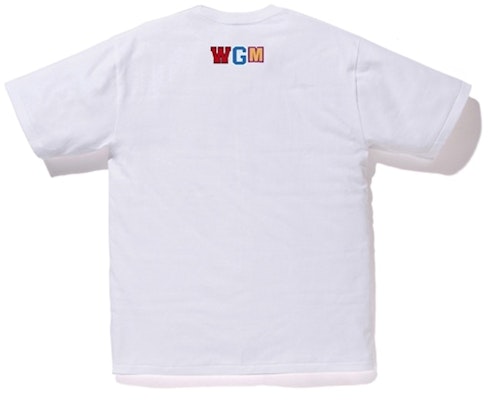 Bape Shark One Point WGM Tee White Order Bape Shark One Point WGM Tee White