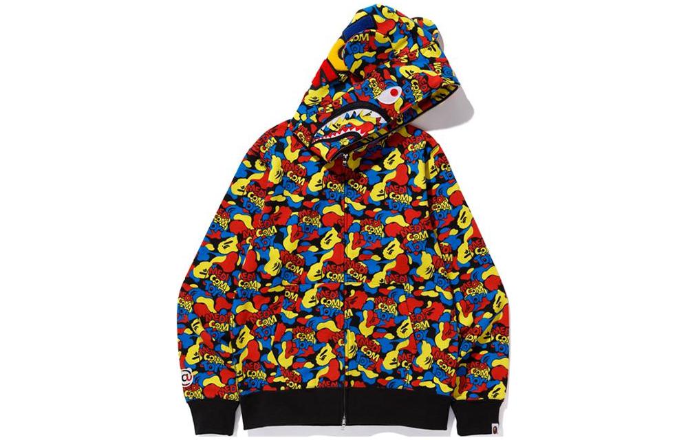 BAPE Shark Print Full-Zip Hoodie Unisex 0ZXSWM115902D