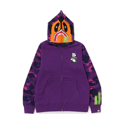 BAPE Shark Print Zip-Up Hoodie Jacket for Men 1J20-115-004