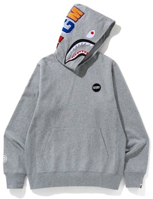 Bape Shark Pullover Hoodie Grey Buy Bape Shark Pullover Hoodie Grey