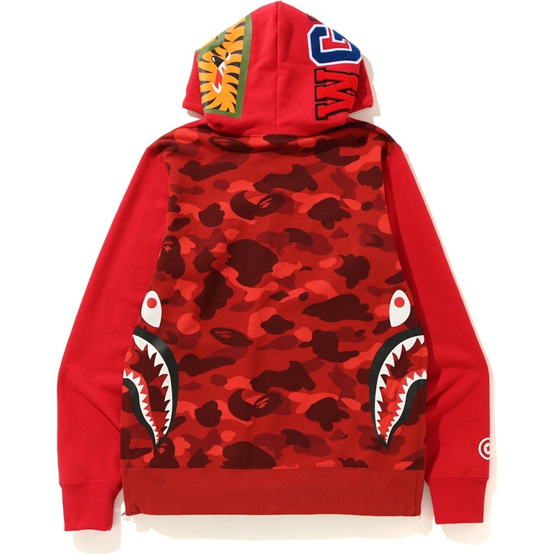 Bape Shark Pullover Hoodie Red 圖 2