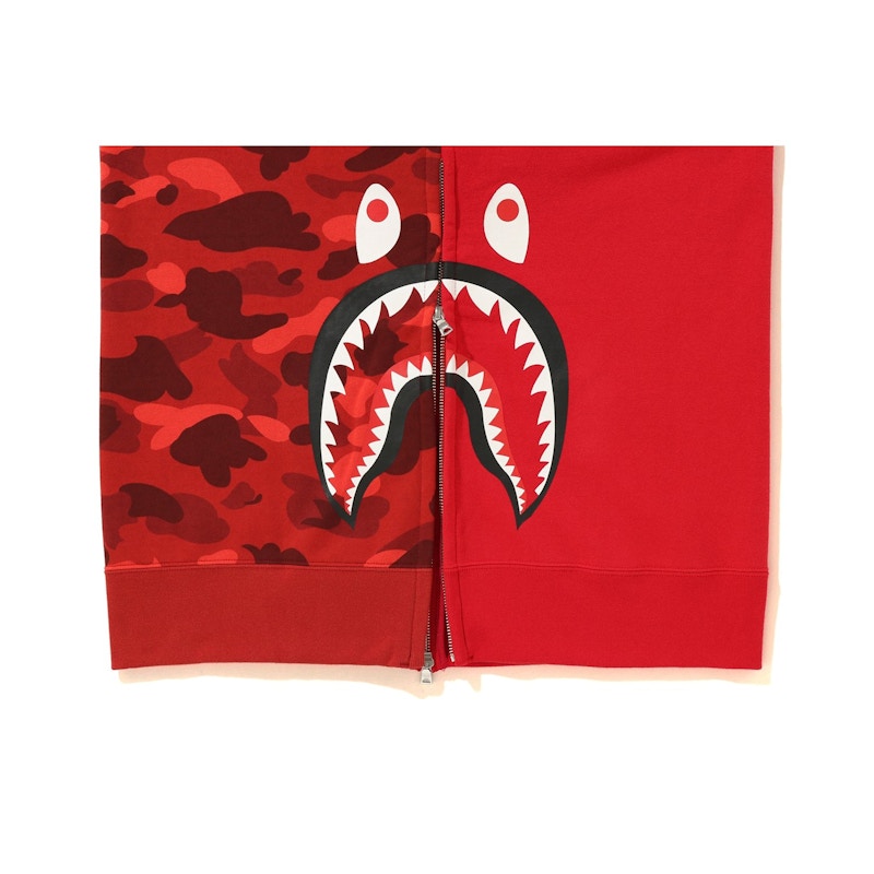 Bape Shark Pullover Hoodie Red 圖 3