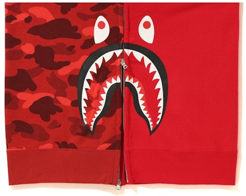Sudadera con Capucha Bape Shark Roja Lookbook Sudadera con Capucha Bape Shark Roja