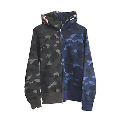 BAPE Shark Series City Camo Half Shark Full Zip Hoodie Unisex 001ZPE701005X