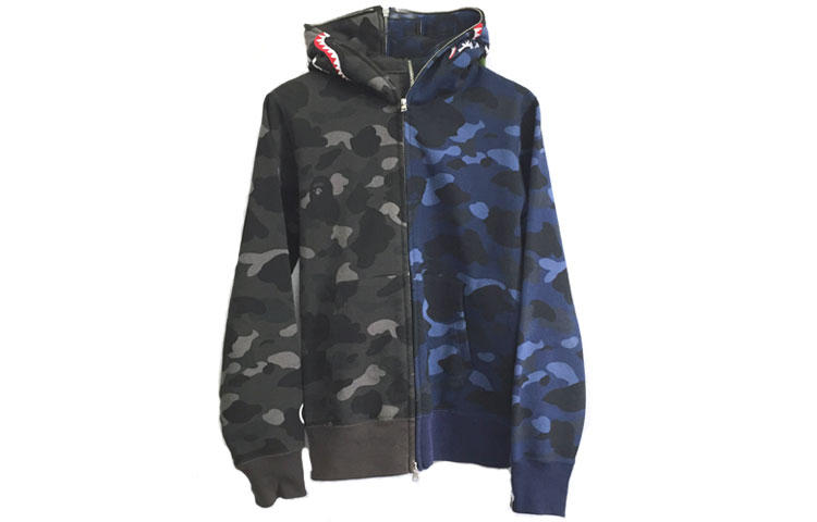 BAPE Shark Series City Camo Half Shark Full Zip Hoodie Unisex 001ZPE701005X 圖 2