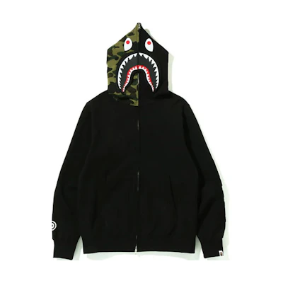 BAPE Shark Series Detachable Full Zip Hoodie Colorblock Camo Fashion 1H80-115-013