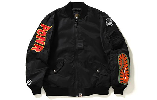 BAPE Shark Series Light Weight Shark MA-1 Bomber Jacket - Long Sleeve TBD-BAPE-4