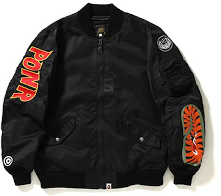 BAPE Shark Series Jaket Bomber MA-1 Lengan Panjang Ringan TBD-BAPE-4 Buy BAPE Shark Series Jaket Bomber MA-1 Lengan Panjang Ringan TBD-BAPE-4