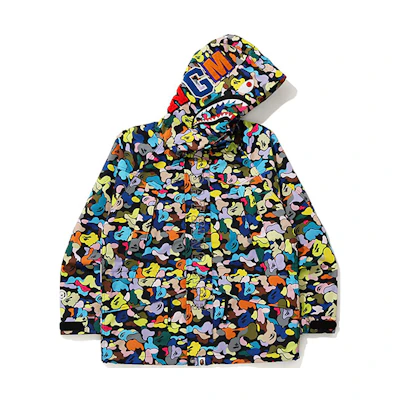 BAPE Shark Series Multi-color Camo Shark Jacket Unisex 1G80-141-017