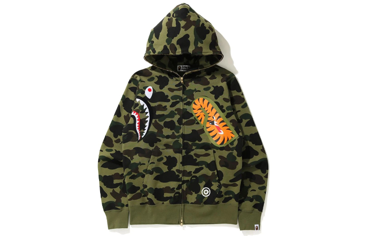 BAPE Shark Series Multi-Shark Full-Zip Hoodie for Men 1H30-115-021