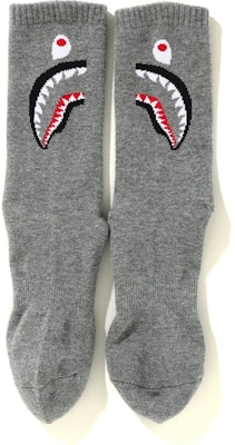 BAPE Shark Socks Grey Order BAPE Shark Socks Grey