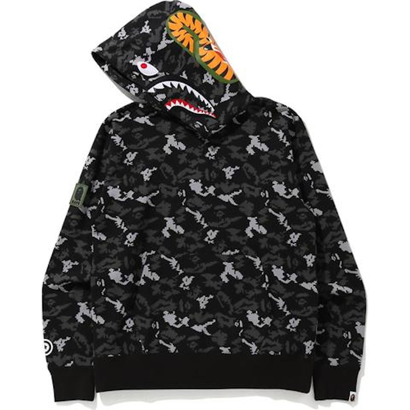 Order Bape Shark Wide Pullover Hoodie Hitam - Jaket Hoodie Bape Terbaru