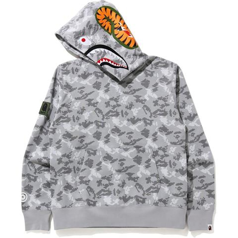 Order Bape Shark Hoodie Pullover Grey