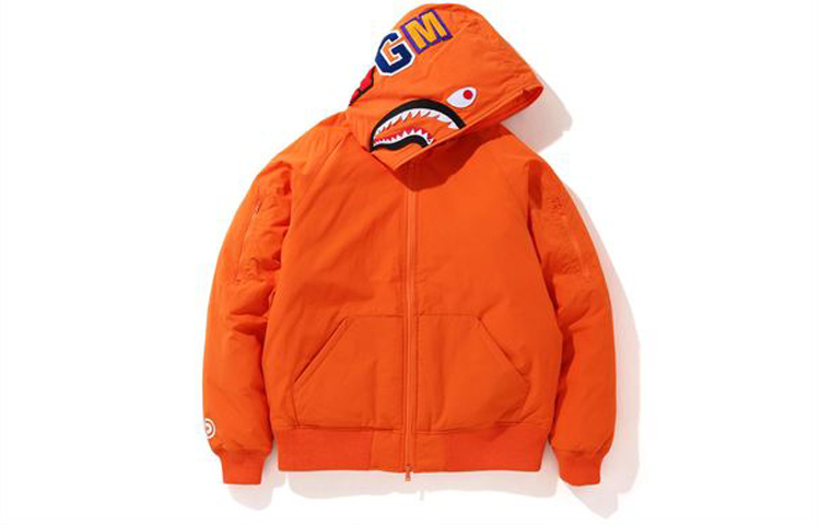 BAPE Shark Zip Hoodie Jacket Unisex Orange 1F80-141-002TACHIBANA