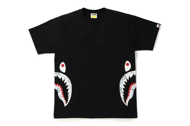 BAPE Side Space Camo Shark Tee Black
