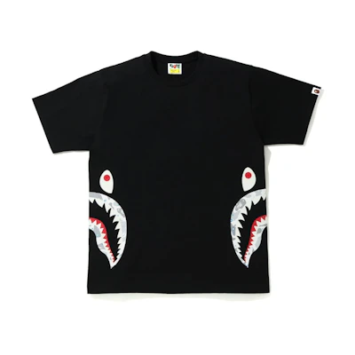 BAPE Side Space Camo Shark Tee Black