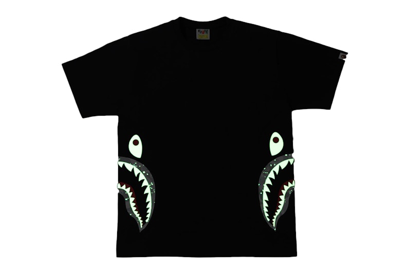 BAPE Side Space Camo Shark Tee Black 圖 2