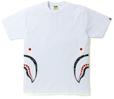 BAPE Side Space Camo Shark Tee White