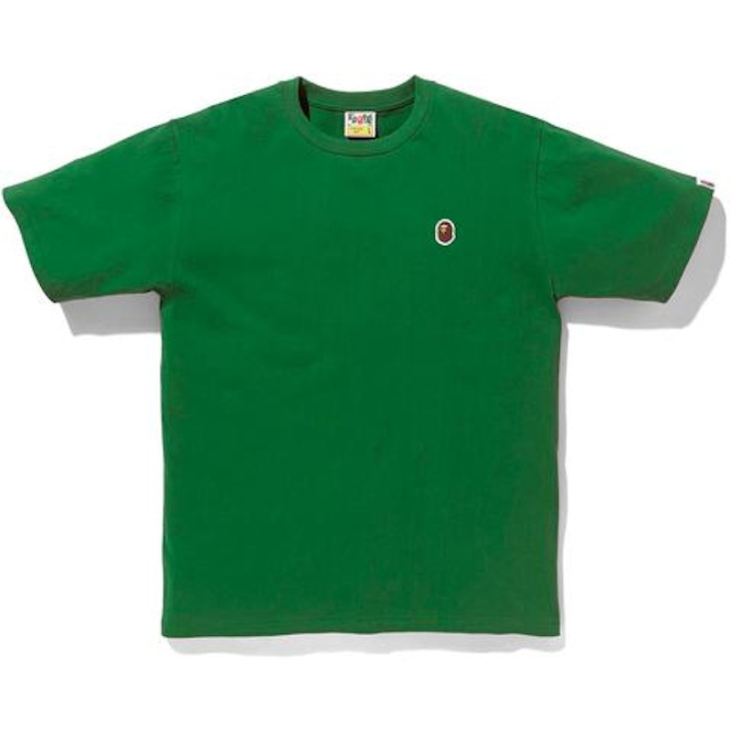 Buy Bape Silicon Ape Head One Point Tee Green