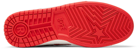 Shop BAPE Sk8 Sta #5「奢華運動單字母圖案 - 紅色」1J20191003-RED