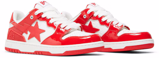 Cheap BAPE Sk8 Sta #5「奢華運動單字母圖案 - 紅色」1J20191003-RED