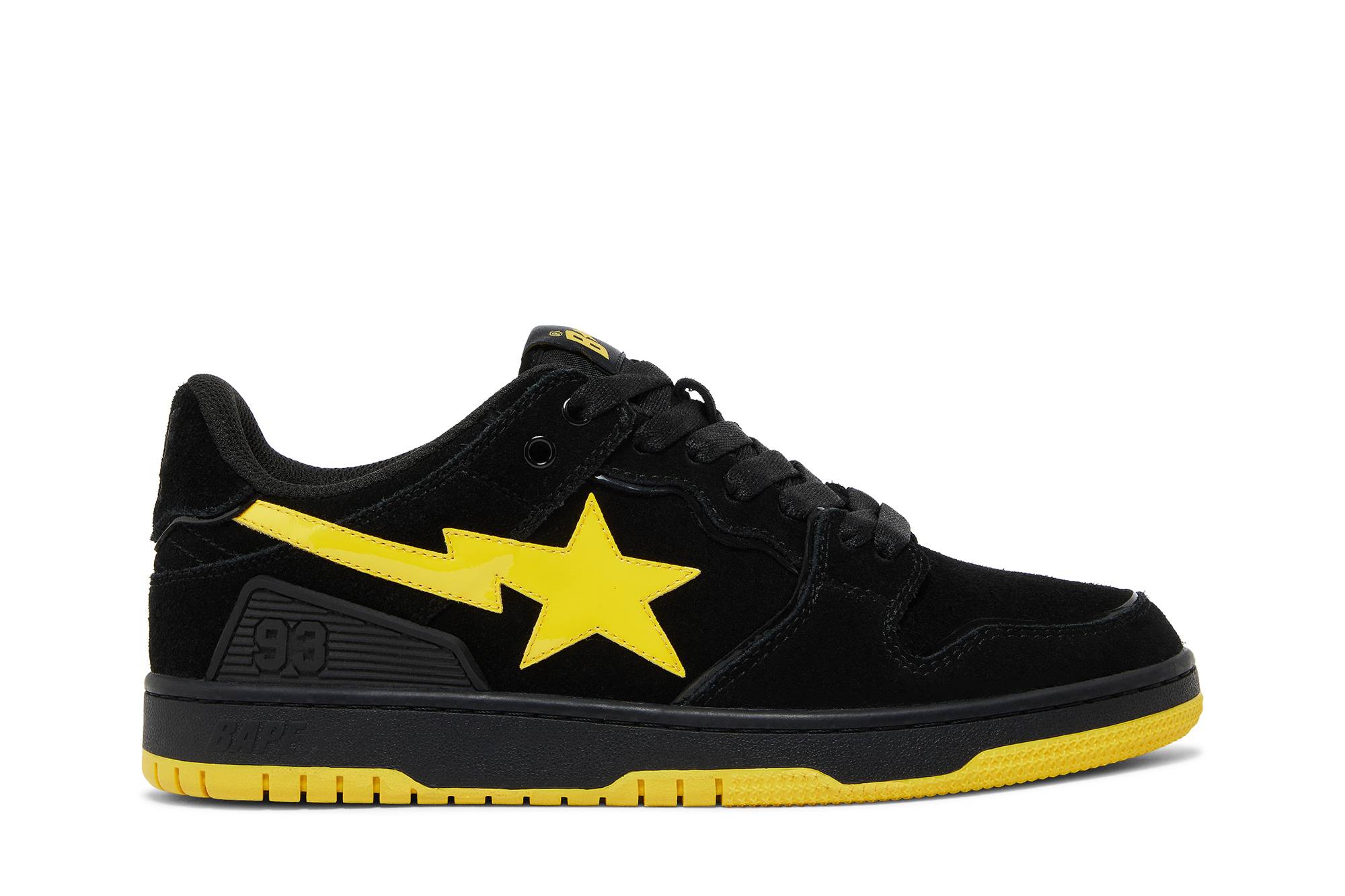BAPE Sk8 Sta 'Black Electric Yellow' 001FWG701031X