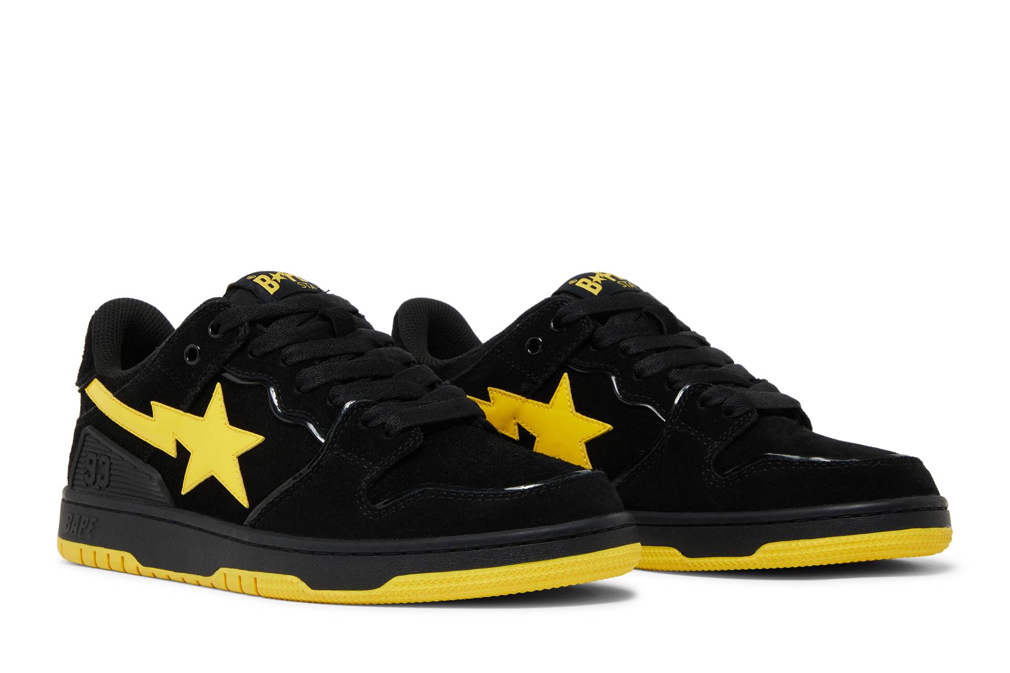 Cheap 베이프 스케이트 스타 '블랙 일렉트릭 옐로우' 001FWG701031X