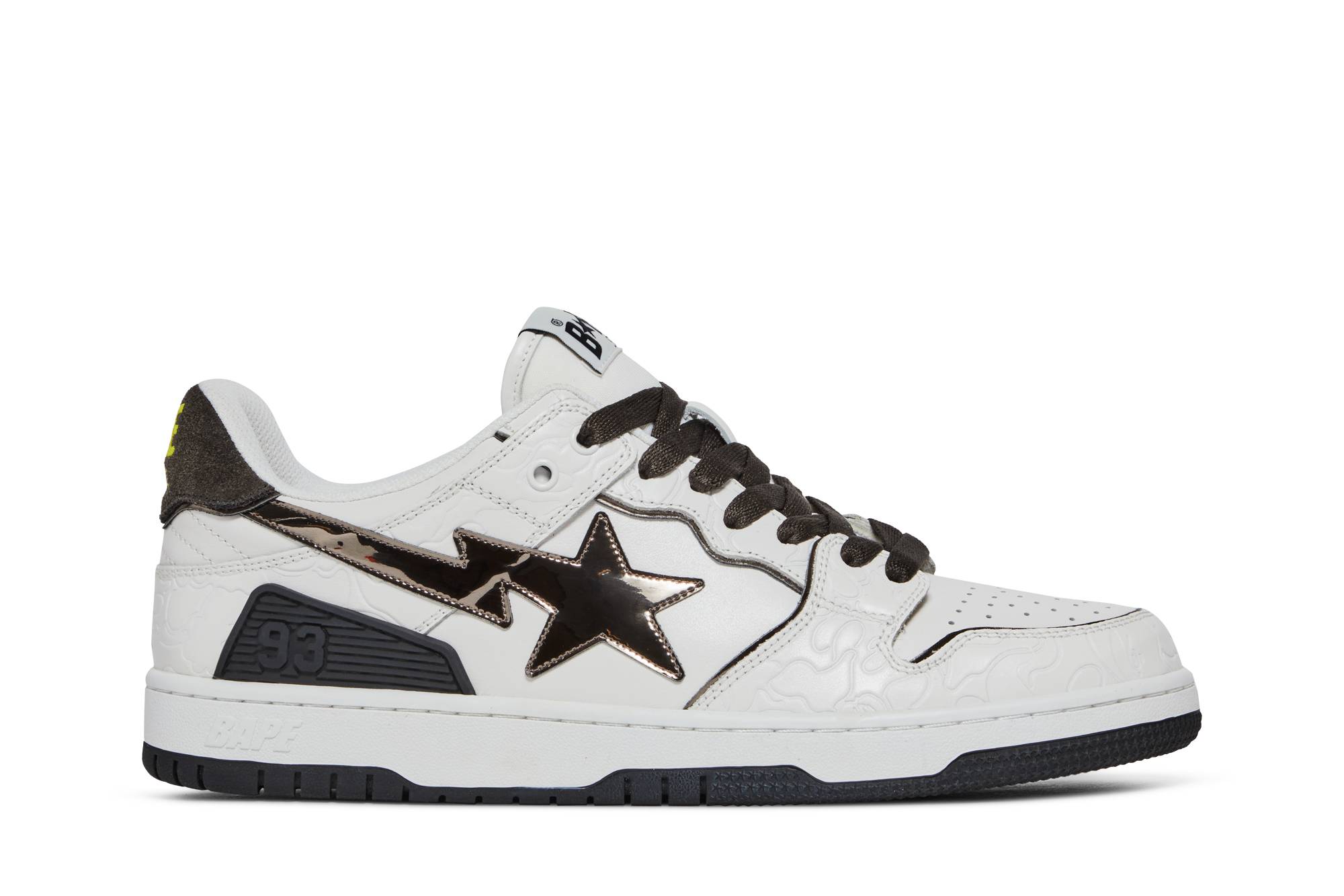 bapesta sk8 white silver