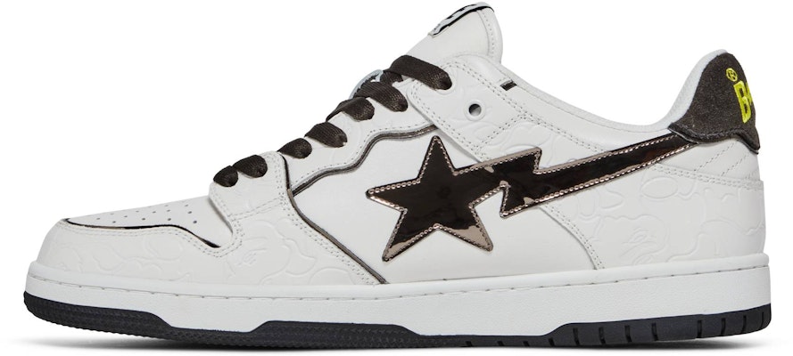 베이프 스케이트 스테이 '화이트 메탈릭 실버' 1H80191020-WHT Lookbook 베이프 스케이트 스테이 '화이트 메탈릭 실버' 1H80191020-WHT