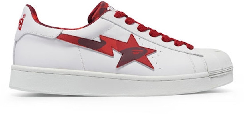 BAPE Skullsta M1 'Putih Merah' Sneakers 1J20191007-RED Buy BAPE Skullsta M1 'Putih Merah' Sneakers 1J20191007-RED