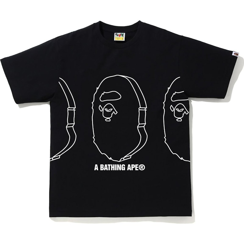 Buy Kaos BAPE Solid Ape Head Hitam