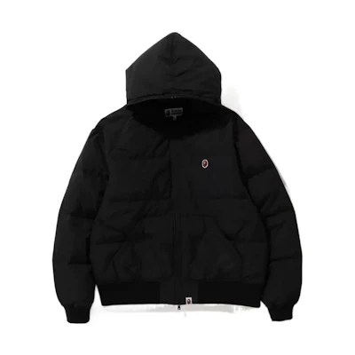 BAPE Solid Color Ape Embroidered Logo Hoodie Jacket Mens 0ZXDNM144007J