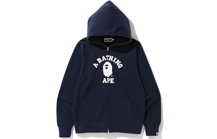 BAPE Solid Color Ape Hoodie Zip-Up Jacket Casual Wear 0ZXSWM15013XD