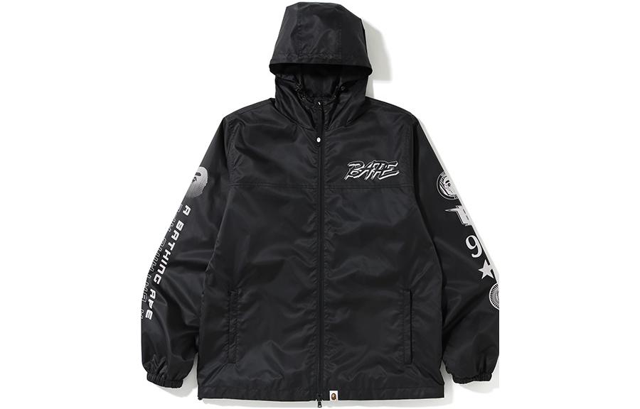 BAPE Solid Color Ape Logo Print Zip-Up Hoodie Jacket Men 0ZXJKM140006D