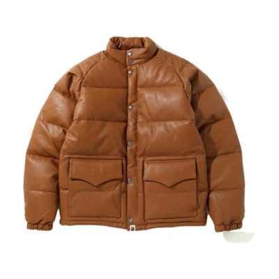 BAPE Solid Color Crewneck Jacket Brown () 0ZXDNM141005D