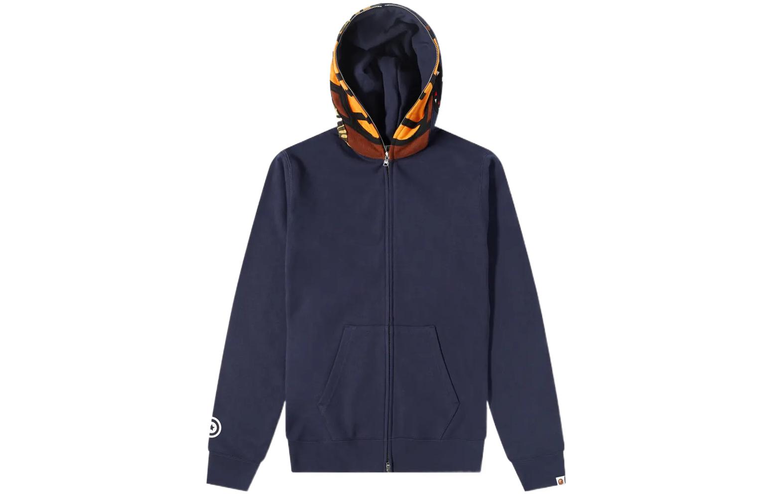 BAPE Solid Color Hoodie Jacket Blue 002ZPH201016X-NVY