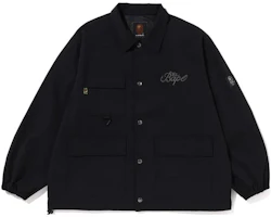 BAPE Solid Color Logo Embroidered Pocket Jacket - Casual Outerwear 7J30-140-001 BAPE Solid Color Logo Embroidered Pocket Jacket - Casual Outerwear 7J30-140-001