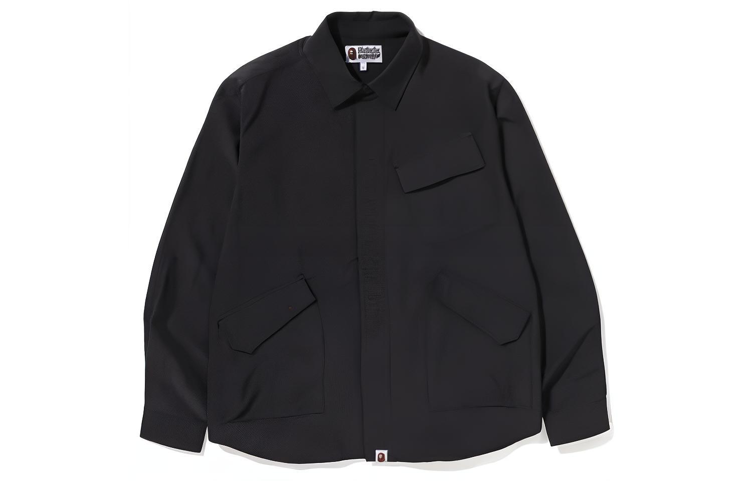 BAPE Solid Color Long Sleeve Pocket Jacket 1J30-131-007