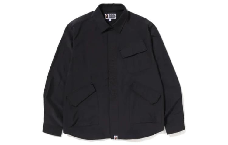 Order BAPE Jaket Lengan Panjang Poket Warna Solid 1J30-131-007