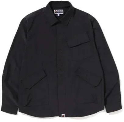 BAPE Jaket Lengan Panjang Poket Warna Solid 1J30-131-007 Order BAPE Jaket Lengan Panjang Poket Warna Solid 1J30-131-007