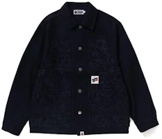 BAPE Solid Color Single-Breasted Long-Sleeve Jacket Black () 1J70-140-006 BAPE Solid Color Single-Breasted Long-Sleeve Jacket Black () 1J70-140-006