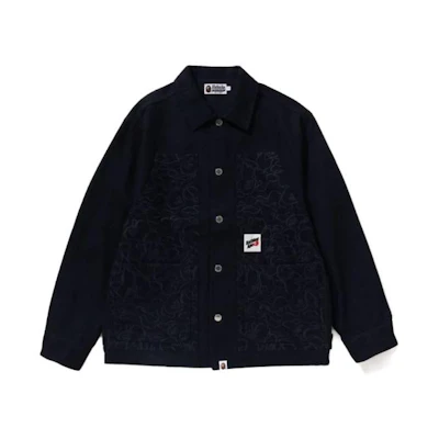 BAPE Solid Color Single-Breasted Long-Sleeve Jacket Black () 1J70-140-006