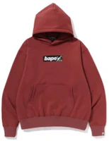 Shop BAPE Solid Letter Print Hoodie 1J20-114-005
